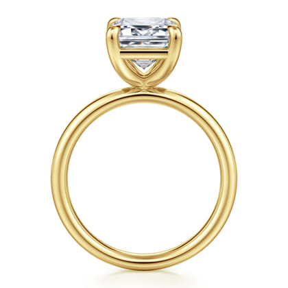 Unite - 14K Yellow Gold Emerald Cut Solitaire Diamond Engagement Ring