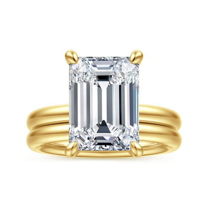 Unite - 14K Yellow Gold Emerald Cut Solitaire Diamond Engagement Ring