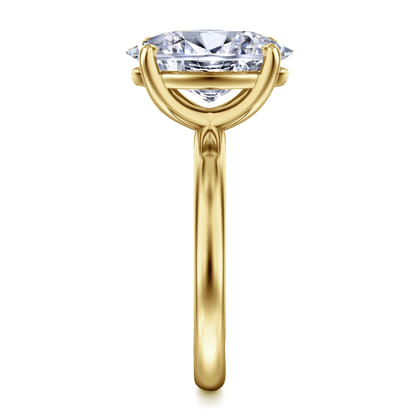 Unite - 14K Yellow Gold Oval Solitaire Diamond Engagement Ring