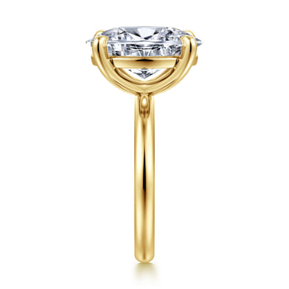 Unite - 14K Yellow Gold Oval Solitaire Diamond Engagement Ring