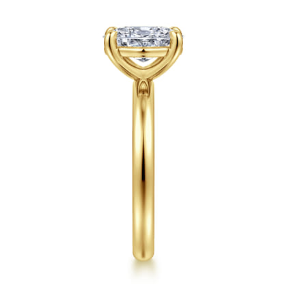 Unite - 14K Yellow Gold Oval Solitaire Diamond Engagement Ring