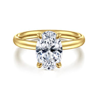 Unite - 14K Yellow Gold Oval Solitaire Diamond Engagement Ring