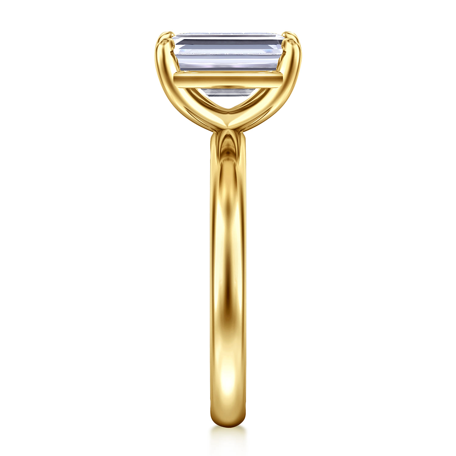 Unite - 14K Yellow Gold Radiant Cut Solitaire Diamond Engagement Ring