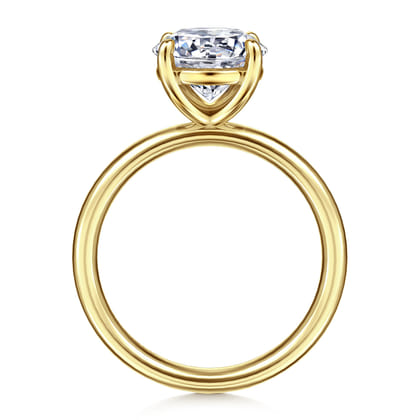 Unite - 14K Yellow Gold Round Solitaire Diamond Engagement Ring