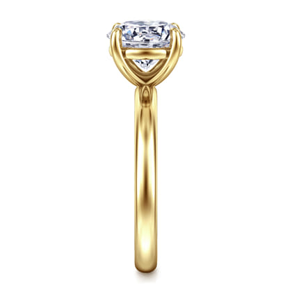 Unite - 14K Yellow Gold Round Solitaire Diamond Engagement Ring