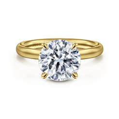 Unite - 14K Yellow Gold Round Solitaire Diamond Engagement Ring