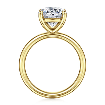 Unite - 14K Yellow Gold Round Solitaire Diamond Engagement Ring
