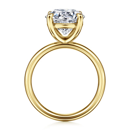 Unite - 14K Yellow Gold Round Solitaire Diamond Engagement Ring