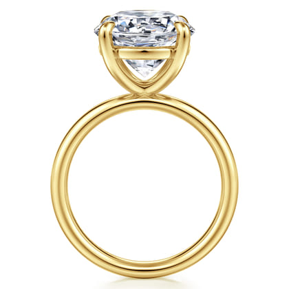 Unite - 14K Yellow Gold Round Solitaire Diamond Engagement Ring