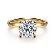 Unite - 14K Yellow Gold Round Solitaire Diamond Engagement Ring