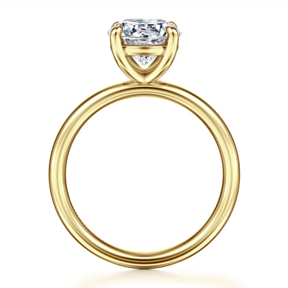 Unite - 14K Yellow Gold Round Solitaire Diamond Engagement Ring