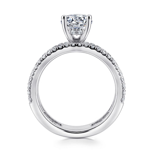Vanity - 14K White-Rose Gold Round Diamond Engagement Ring - 0.7 ct - Shot 2