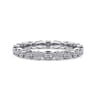 Eternity Band Wedding Ring in 14k White Gold with Round Natural Diamond at Gabriel & Co.