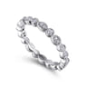 Eternity Band Wedding Ring in 14k White Gold with Round Natural Diamond at Gabriel & Co.
