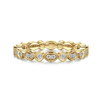 Viena - 14K Yellow Gold Diamond Eternity Band