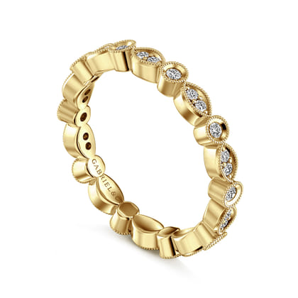 Viena - 14K Yellow Gold Diamond Eternity Band
