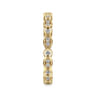 Eternity Band Wedding Ring in 14k Yellow Gold with Round Natural Diamond at Gabriel & Co.