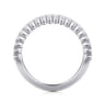 Straight Wedding Ring in 14k White Gold with Round Natural Diamond at Gabriel & Co.