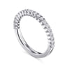 Straight Wedding Ring in 14k White Gold with Round Natural Diamond at Gabriel & Co.