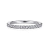 Straight Wedding Ring in 14k White Gold with Round Natural Diamond at Gabriel & Co.