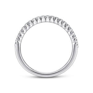 Vienne - 14K White Gold Prong Set Diamond Wedding Band