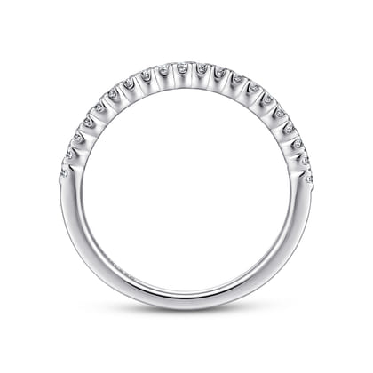 Vienne - 14K White Gold Prong Set Diamond Wedding Band