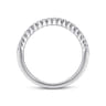 Straight Wedding Ring in 14k White Gold with Round Natural Diamond at Gabriel & Co.
