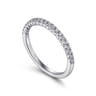 Straight Wedding Ring in 14k White Gold with Round Natural Diamond at Gabriel & Co.