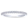 Straight Wedding Ring in 14k White Gold with Round Natural Diamond at Gabriel & Co.
