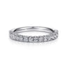 Straight Wedding Ring in 14k White Gold with Round Natural Diamond at Gabriel & Co.