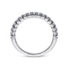 Straight Wedding Ring in 14k White Gold with Round Natural Diamond at Gabriel & Co.