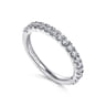 Straight Wedding Ring in 14k White Gold with Round Natural Diamond at Gabriel & Co.
