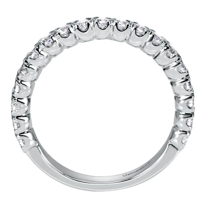 Vienne - 14K White Gold Prong Set Diamond Wedding Band