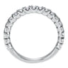 Straight Wedding Ring in 14k White Gold with Round Natural Diamond at Gabriel & Co.