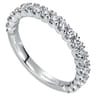 Straight Wedding Ring in 14k White Gold with Round Natural Diamond at Gabriel & Co.