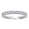 Straight Wedding Ring in 14k White Gold with Round Natural Diamond at Gabriel & Co.