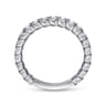 Straight Wedding Ring in 14k White Gold with Round Natural Diamond at Gabriel & Co.