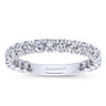 Straight Wedding Ring in 14k White Gold with Round Natural Diamond at Gabriel & Co.