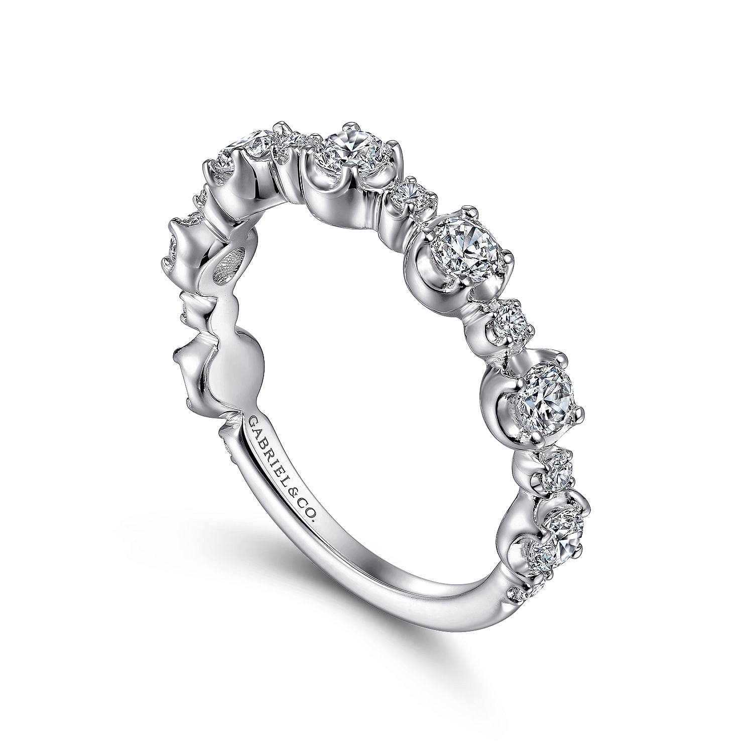 Vilanova - 14K White Gold Diamond Anniversary Band