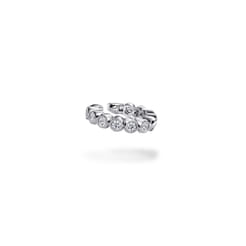 Vintage 14K White Gold 15mm Diamond Ear Cuff