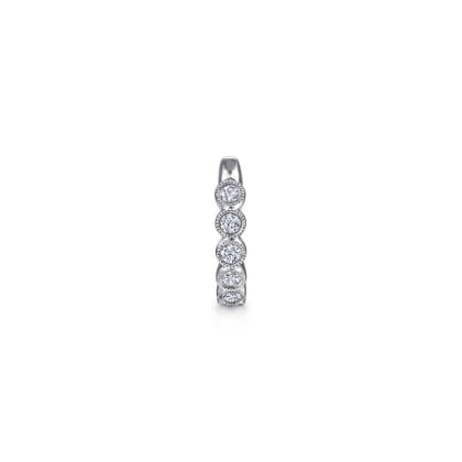 Vintage 14K White Gold 15mm Diamond Ear Cuff
