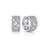 Vintage 14K White Gold 15mm Diamond Earrings - 0.6 ct