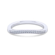 Vintage 14K White Gold Diamond Matching Wedding Band