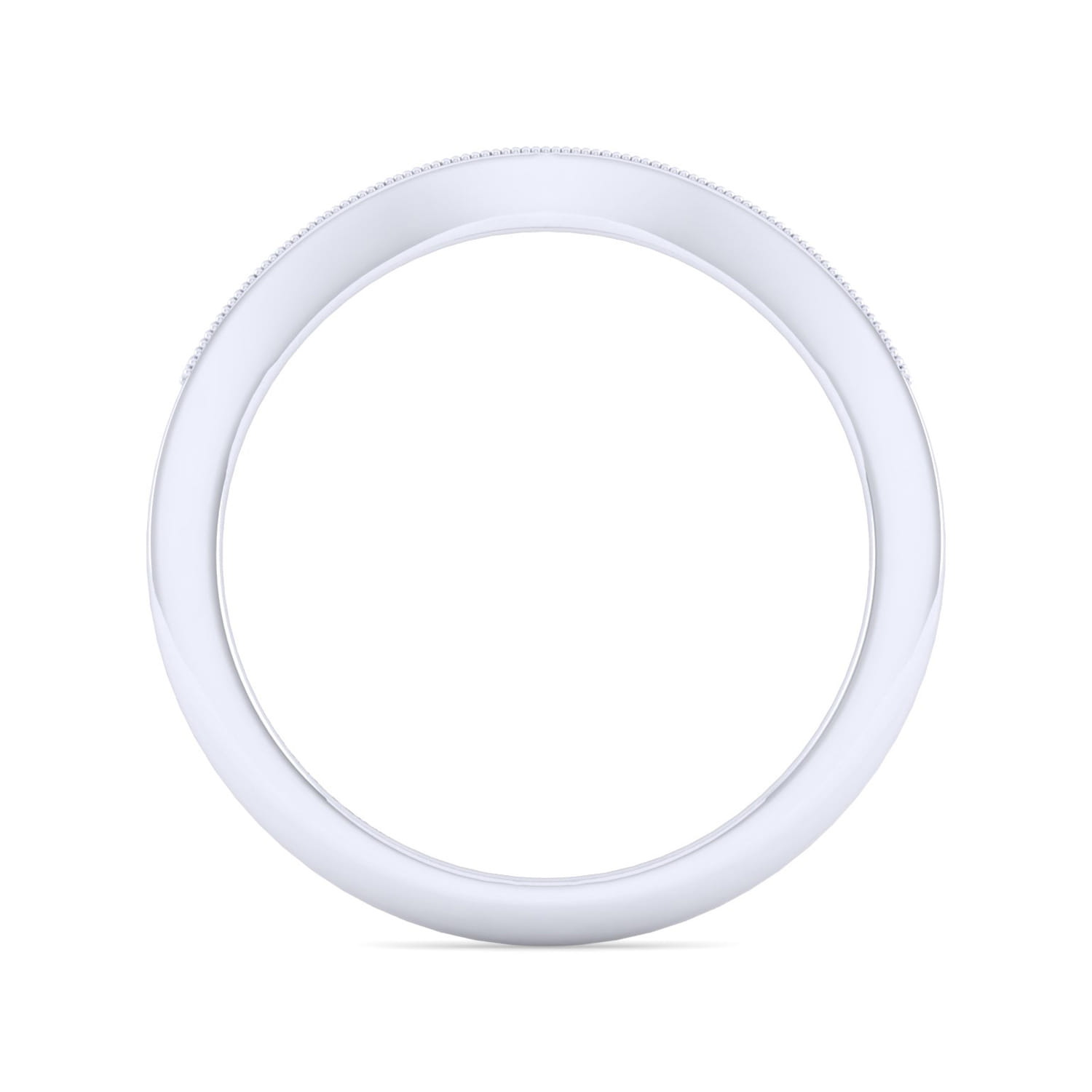 Vintage 14K White Gold Diamond Matching Wedding Band - 0.06 ct - Shot 2