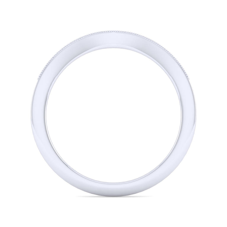 Vintage 14K White Gold Diamond Matching Wedding Band - 0.06 ct - Shot 2