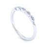 Vintage 14K White Gold Diamond Matching Wedding Band - 0.03 ct