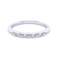 Vintage 14K White Gold Diamond Matching Wedding Band
