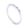 Vintage 14K White Gold Diamond Matching Wedding Band - 0.03 ct