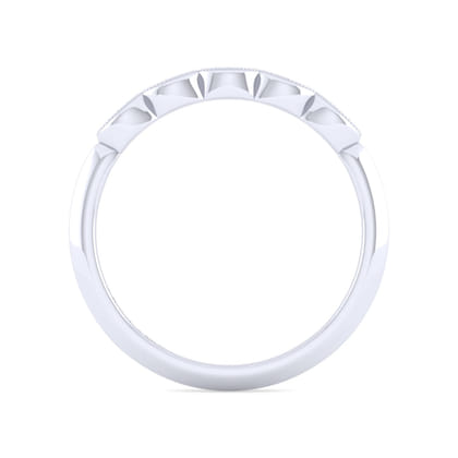 Vintage 14K White Gold Diamond Matching Wedding Band