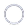 Vintage 14K White Gold Diamond Matching Wedding Band - 0.13 ct